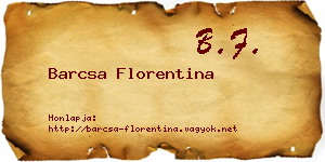 Barcsa Florentina névjegykártya